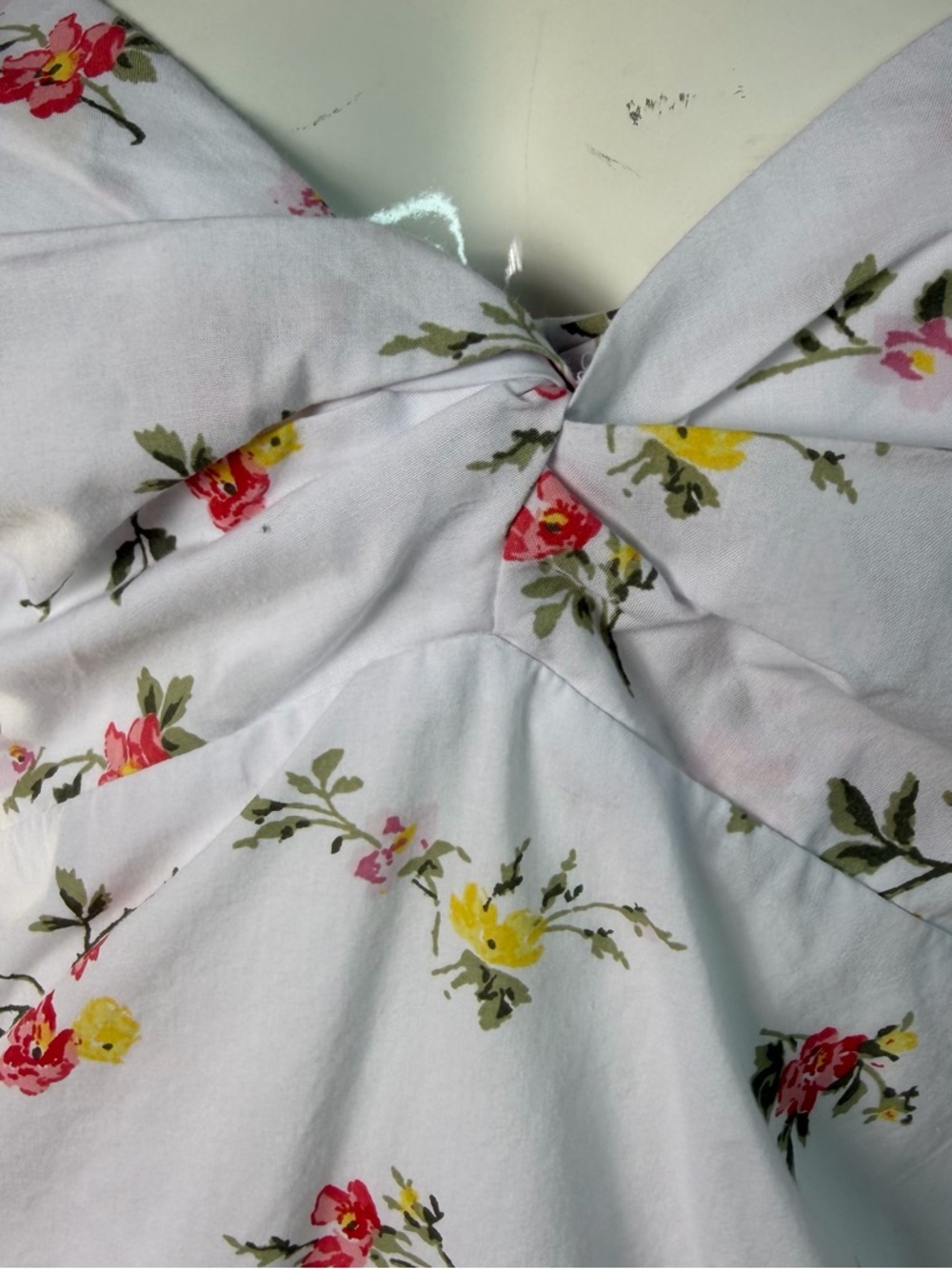 Abercrombie & Fitch Floral Milkmaid MiniDress White Cottagecore PuffSleeve Small - Picture 2 of 15
